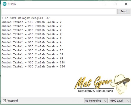 Digital Input Matematik-Serial